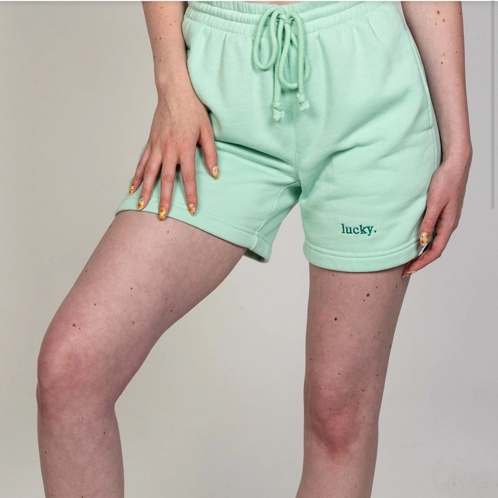 MOODS Women’s Lucky Green St Patrick’s 5” Inseam Soft Sweat Shorts Size XS